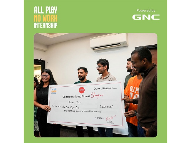 GNC India Crowns All Play No Work Internship Champion, Rishitha Devi Bonangi Transforms Herself and Wins ₹1 Lakh Cash Prize